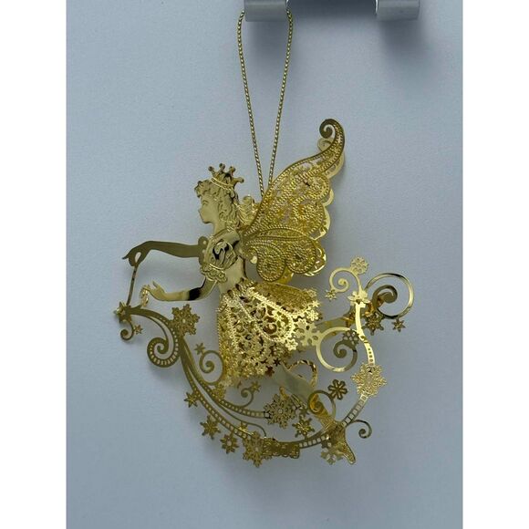 Danbury Mint Sugar Plum Fairy 2014 Christmas Ornament 23kt Gold Plated w/ Box - Picture 2 of 4